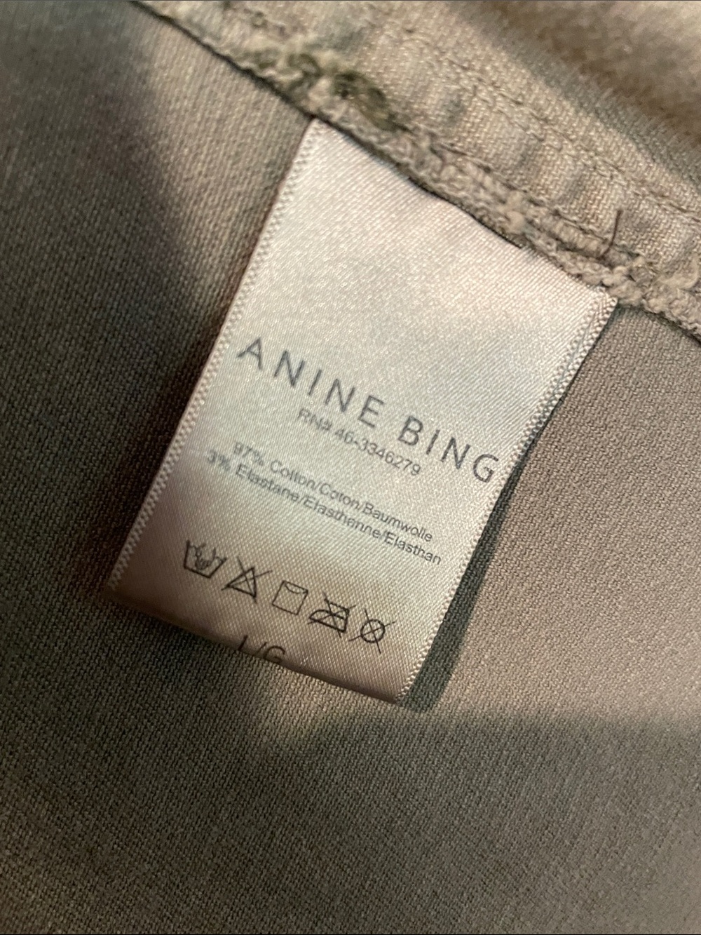 Anine Bing Washed Olive Utility Field Jacket - Picture 5 of 8
